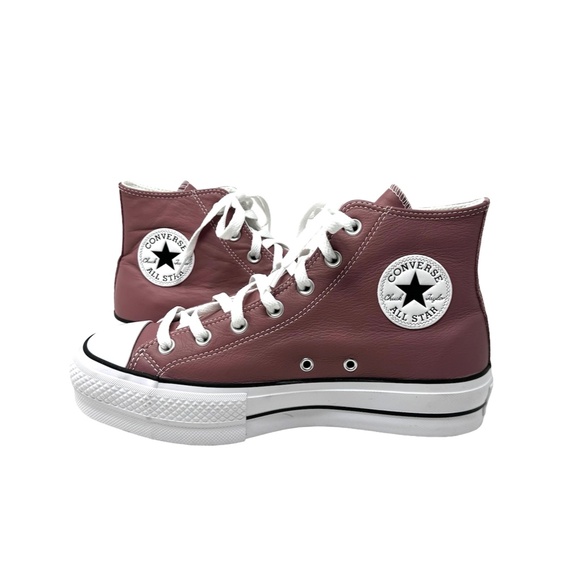 Converse Ctas Lift Platform Leather Pink High Top Women Size Shoes Skate A07858C - Picture 5 of 10